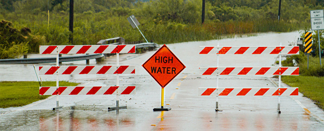 Flooded street