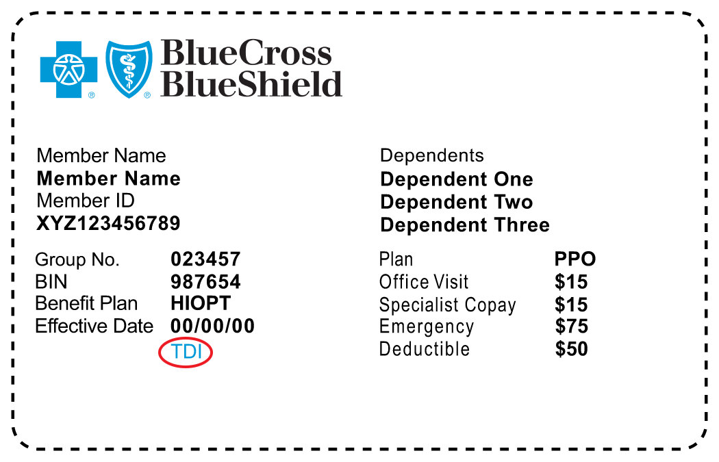 Blue Cross / Blue Shield example
