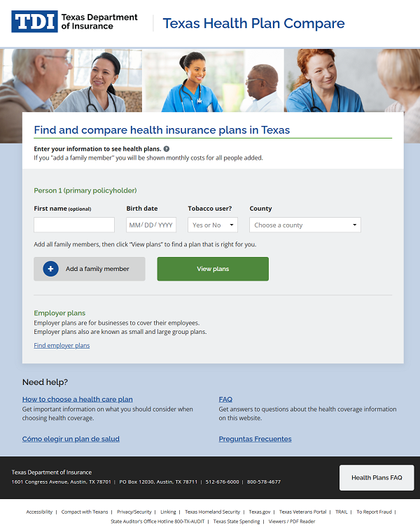 Texas Health Plan Compare