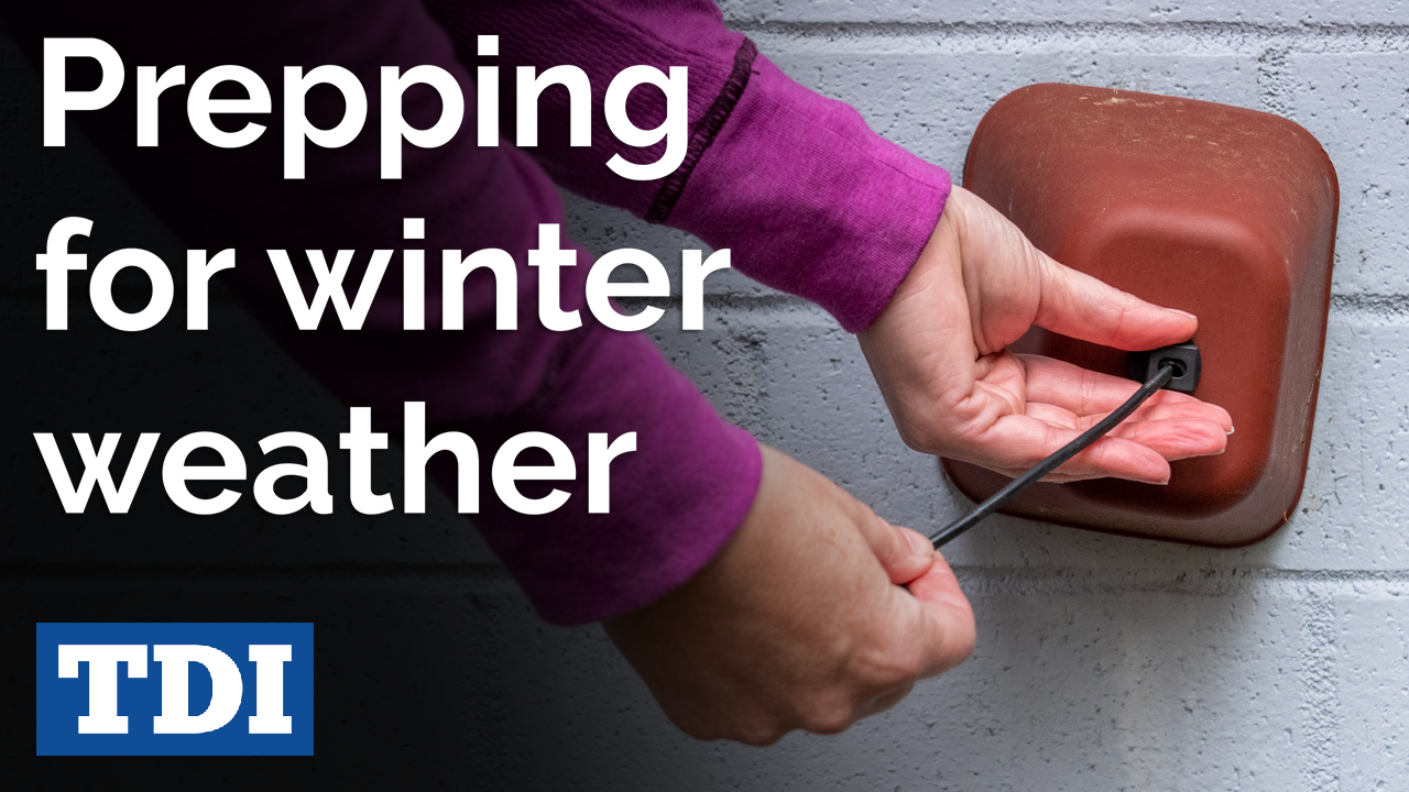 Text on image: Prepping for winter weather