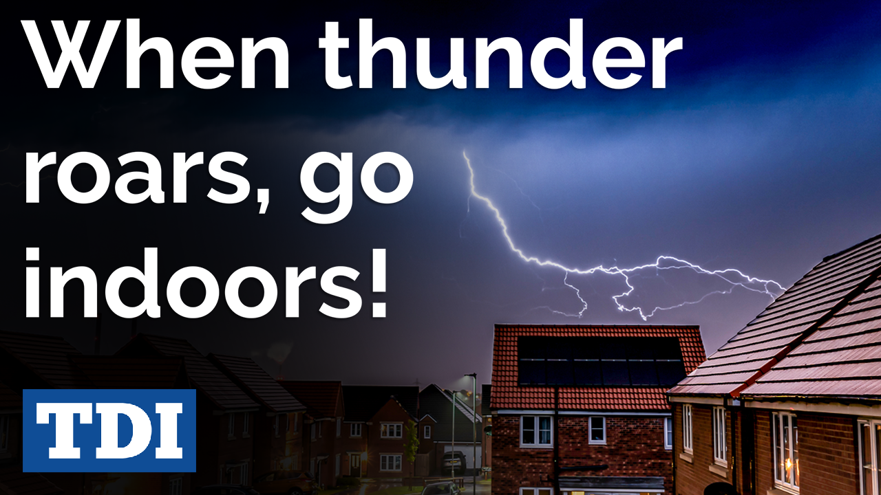 When thunder roars, go indoors